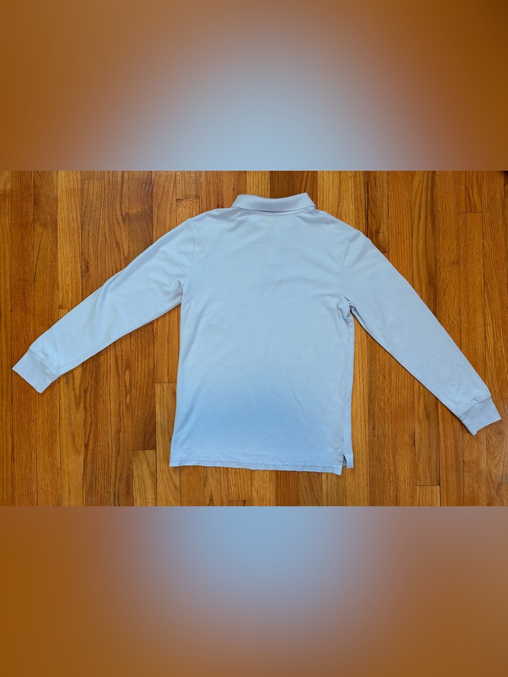 Place Light Blue Long Sleeve Collared Polo Shirt School Uniform Size L 10/12 - Picture 2 of 6